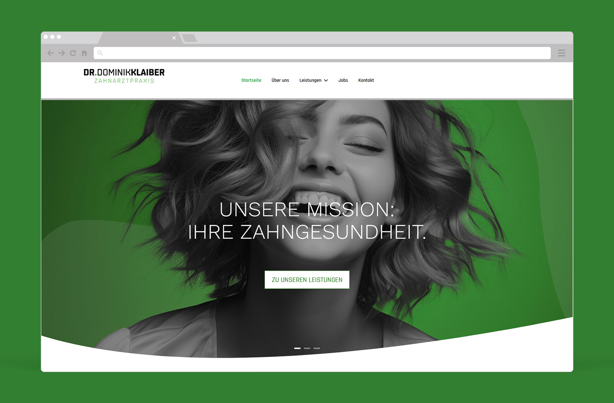 Mobile Ansicht Webseite