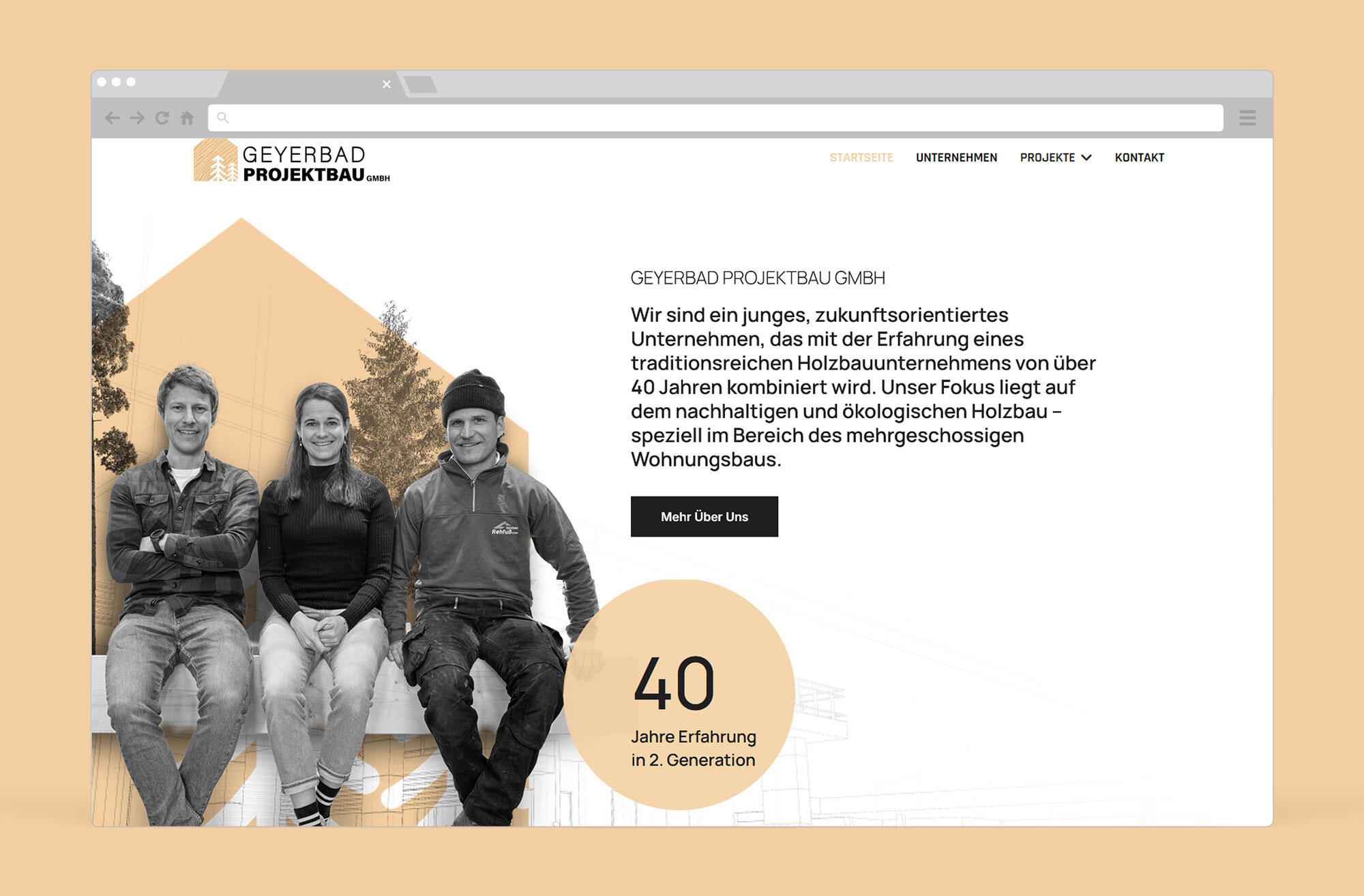 Mobile Ansicht Webseite