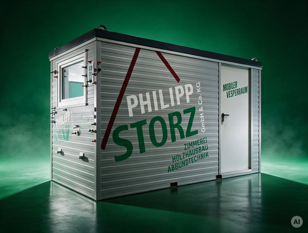 Werbnetechnik Beschriftung Philipp Storz Vesperkontainer