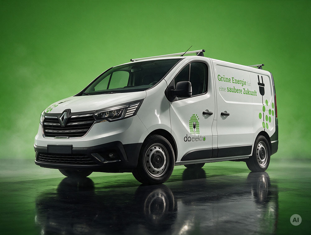 Fahrzeugbeschriftung da-elektro Renault traffic